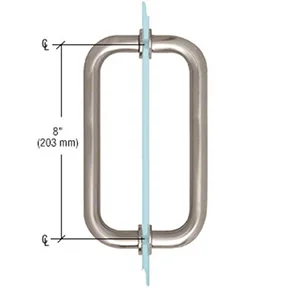 Chrome 8 inch tubular Back to Back Handle