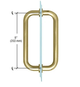Oil Rubbed 8 inch tubular Bronze Back to Back Handle