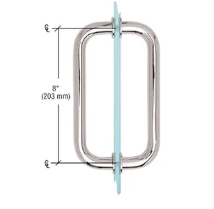 Polished Brass 8 inch tubular Back to Back Handle