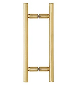 Polished Brass 8 inch ladder style tubular back to back handle<