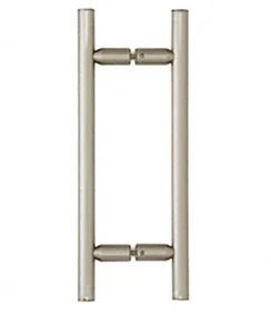 Satin brass 8 inch ladder style tubular back to back handle<