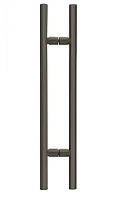 Matte Black 24 inch ladder pull tubular back to back handle